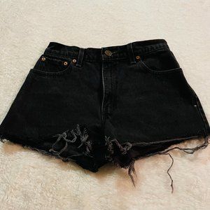 Levi's Black Cut-Off Jean Shorts